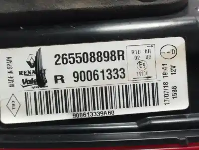 Second-hand car spare part interior rear right light for renault kadjar zen oem iam references 265508898r  