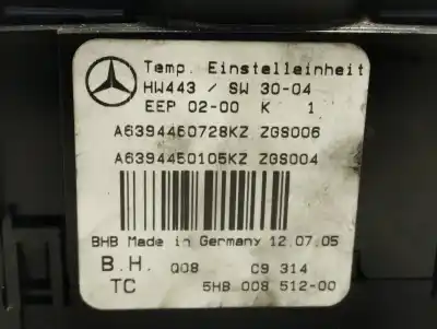 Recambio de automóvil de segunda mano de MANDO CLIMATIZADOR para MERCEDES-BENZ VITO (W639) BASIC, COMBI  referencias OEM IAM A639446072  