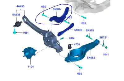 Second-hand car spare part upper rear right suspension arm for ford c-max trend oem iam references av615500ca