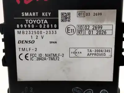 Peça sobressalente para automóvel em segunda mão módulo eletrônico por toyota auris luna referências oem iam 8999002010