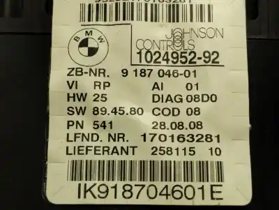 Second-hand car spare part dashboard for bmw serie 1 berlina (e81/e87) 118d oem iam references 9187046  