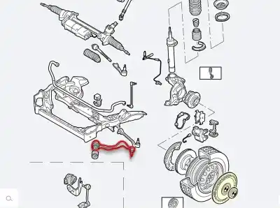 Second-hand car spare part front left lower suspension arm for bmw serie 1 berlina (e81/e87) 118d oem iam references 31122405861