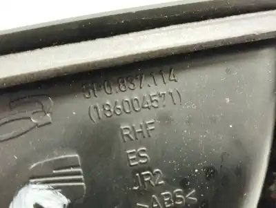 Second-hand car spare part interior right front handle for seat leon (1p1) stylance / style oem iam references 5p0837114  