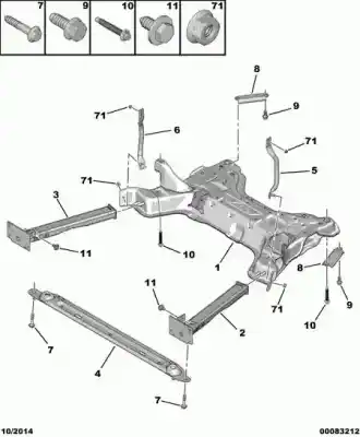 Pezzo di ricambio per auto di seconda mano punta telaio anteriore per peugeot 308 sw sport riferimenti oem iam 9677054980