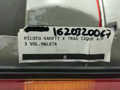 Second-hand car spare part left tailgate light for opel kadett e ls berlina oem iam references 90009950  