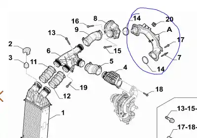 Автозапчастина б/у трубопровод турбокомпенсатора для ford c-max trend посилання на oem iam 072350  