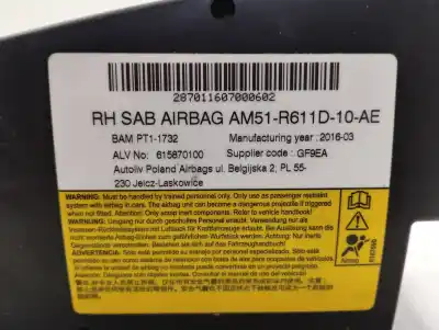Second-hand car spare part front right side airbag for ford focus turn. titanium oem iam references am51r611d10ae  