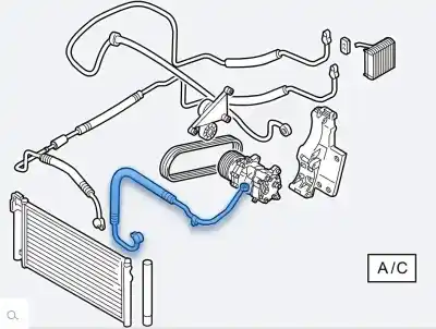 Second-hand car spare part air conditioning pipes for seat leon (1p1) reference oem iam references 1k0820721bd  