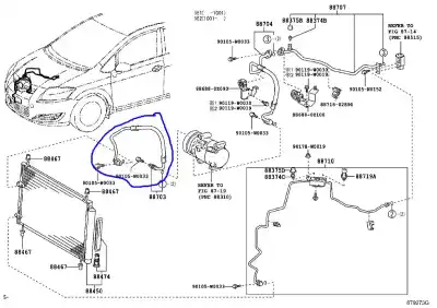 Piesă de schimb auto la mâna a doua TUBURI AER CONDITIONAT pentru TOYOTA AURIS  Referințe OEM IAM 8870302380  