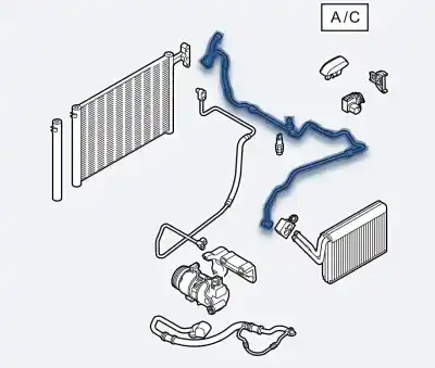 Peça sobressalente para automóvel em segunda mão tubos de ar condicionado por bmw serie 1 berlina (e81/e87) 118d referências oem iam 6450922483  