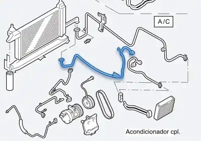 Автозапчасти б/у трубы кондиционирования воздуха за fiat stilo (192) 2.4 20v abarth ссылки oem iam 46840065  