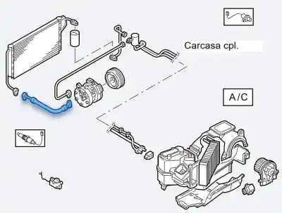 Автозапчастина б/у труби кондиціонації для seat toledo ii (1m2) 2.3 v5 20v посилання на oem iam 1j0820721p  