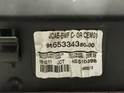 Second-hand car spare part multifunction display for citroen c4 lim. seduction oem iam references 9665334380  