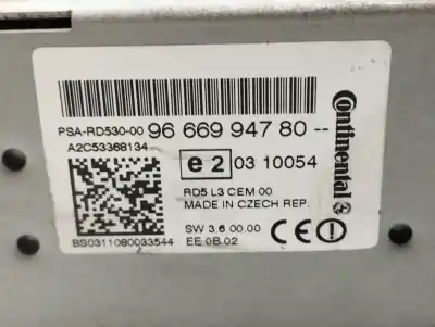 Peça sobressalente para automóvel em segunda mão sistema de áudio / rádio cd por citroen c4 lim. seduction referências oem iam 9666994780  