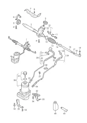 Second-hand car spare part power steering pressure pipe for volkswagen polo (9n1) conceptline oem iam references 6q1423891a