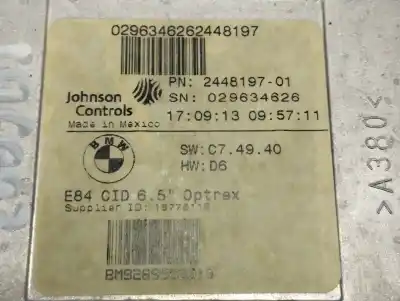 Second-hand car spare part multifunction display for bmw x1 (e84) sdrive 18d oem iam references 244819701  