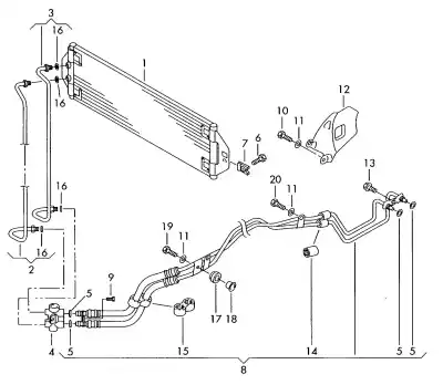 Peça sobressalente para automóvel em segunda mão tubo por volkswagen touareg (7l6) 5.0 v10 tdi dpf referências oem iam 7l6317801e