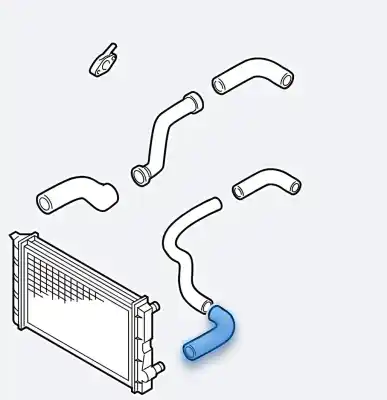 Recambio de automóvil de segunda mano de TUBO PRESION TURBOCOMPRESOR para VOLKSWAGEN CADDY KA/KB (2C) Kasten referencias OEM IAM 1K0145832AC  