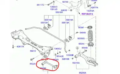 Pezzo di ricambio per auto di seconda mano collegamento stabilizzatore posteriore sinistro per hyundai i30 classic riferimenti oem iam 552502h000