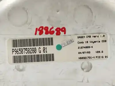 Peça sobressalente para automóvel em segunda mão quadrante por citroen c2 vtr referências oem iam 9650758280  