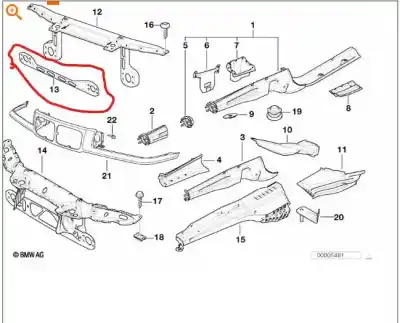 Tweedehands auto-onderdeel onderste kruislid voor bmw serie 3 berlina (e36) 325td oem iam-referenties 41138132178