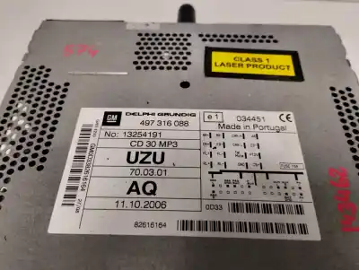 Peça sobressalente para automóvel em segunda mão sistema de áudio / rádio cd por opel corsa d cosmo referências oem iam 497316088  
