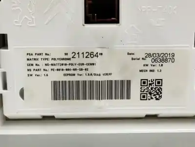 Peça sobressalente para automóvel em segunda mão quadrante por peugeot 208 tech edition blue hdi referências oem iam 9822915480