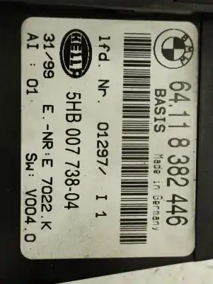 Second-hand car spare part HEATING / AIR CONDITIONING CONTROL PANEL for BMW SERIE 3 BERLINA (E46)  OEM IAM references 64118382446  