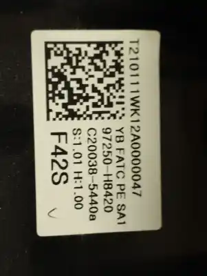 Peça sobressalente para automóvel em segunda mão comando de sofagem (chauffage / ar condicionado) por kia stonic (ybcuv) drive referências oem iam 97250h8420  