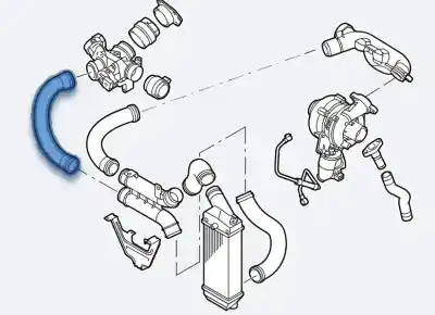 Автозапчасти б/у напорная труба турбонагнетателя за citroen c5 break sx ссылки oem iam 0382ej  