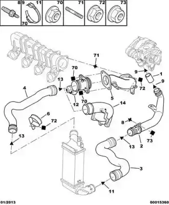 Peça sobressalente para automóvel em segunda mão TUBO DE PRESSÃO DO TURBO por CITROEN C5 BERLINA 2.0 HDi Magic Referências OEM IAM 0382S7  