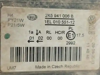 Автозапчасти б/у правая фара за volkswagen caddy ka/kb (2c) kasten ссылки oem iam 2k5941006b  