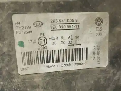 Автозапчасти б/у левая фара за volkswagen caddy ka/kb (2c) kasten ссылки oem iam 2k5941005b  
