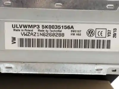 Автозапчастина б/у аудіо система / радіо cd для volkswagen caddy ka/kb (2c) kasten посилання на oem iam 5k0035156a  
