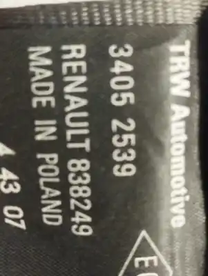 Автозапчасти б/у задний левый ремень безопасности за renault clio iii pack authentique ссылки oem iam 8200838249  