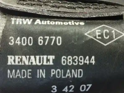 Автозапчасти б/у центральный задний ремень безопасности за renault clio iii pack authentique ссылки oem iam 8200838714