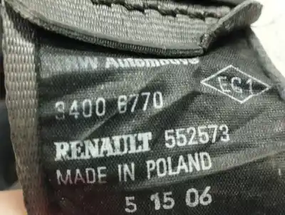 Автозапчастина б/у центральний задній ремін безпеки для renault clio iii pack authentique посилання на oem iam 8200683944  