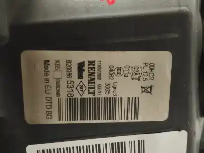 Second-hand car spare part right headlight for renault clio iii pack authentique oem iam references 260100203r