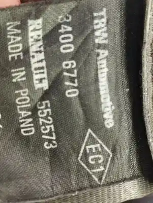 Автозапчастина б/у центральний задній ремін безпеки для renault clio iii pack authentique посилання на oem iam 8200683944  