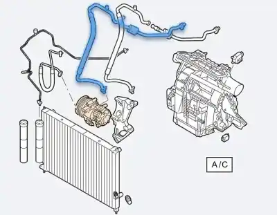 Second-hand car spare part air conditioning pipes for renault clio iii pack authentique oem iam references 8200521902  