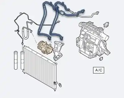 Second-hand car spare part air conditioning pipes for renault clio iii dynamique oem iam references 8200561041  