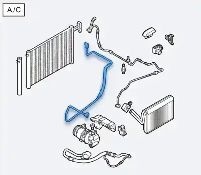 Second-hand car spare part AIR CONDITIONING PIPES for BMW 3 TOURING (E91) 320 D OEM IAM references 64536928597  
