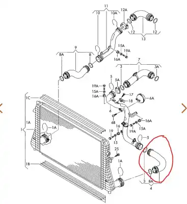 Peça sobressalente para automóvel em segunda mão tubo de pressão do turbo por seat toledo iii (5p2) 1.9 tdi referências oem iam 1k0145834g