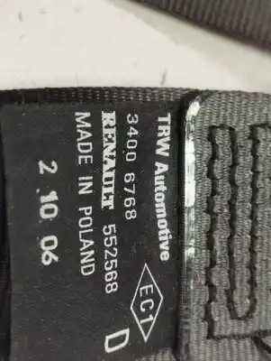 Автозапчастина б/у задній правий ремін безпеки для renault clio iii pack authentique посилання на oem iam 8200683953  