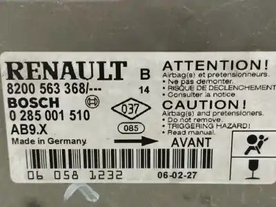 Автозапчастина б/у блок управління подушками безпеки для renault clio iii pack authentique посилання на oem iam 8200563368  