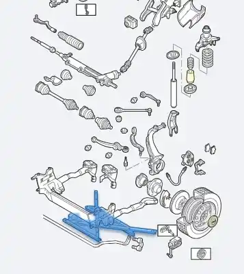 Second-hand car spare part front axle for audi a4 b8 (8k2) 2.0 tdi oem iam references 8t1399345j