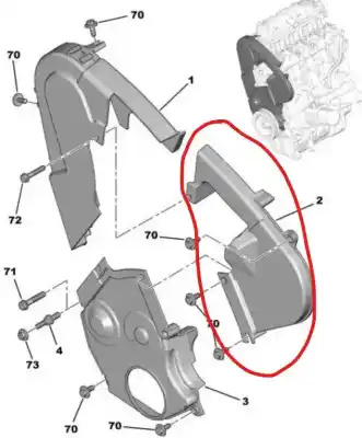 Автозапчастина б/у крішка розподілу для CITROEN XSARA PICASSO (N68) 2.0 HDI Посилання на OEM IAM 9628958980  
