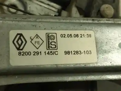 Second-hand car spare part driver left window regulator for renault clio iii pack authentique oem iam references 8200291145c  