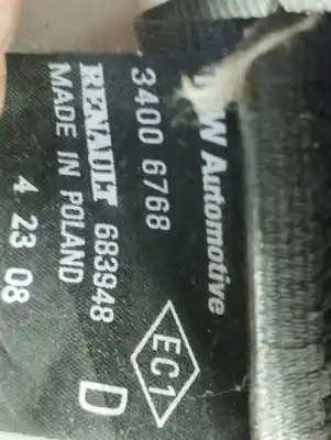 Автозапчастина б/у задній правий ремін безпеки для renault clio iii pack authentique посилання на oem iam 8200683953  