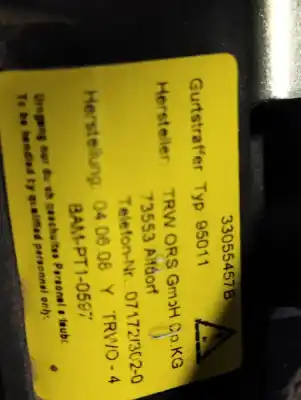 Автозапчастина б/у задній правий ремін безпеки для renault clio iii pack authentique посилання на oem iam 8200683953  